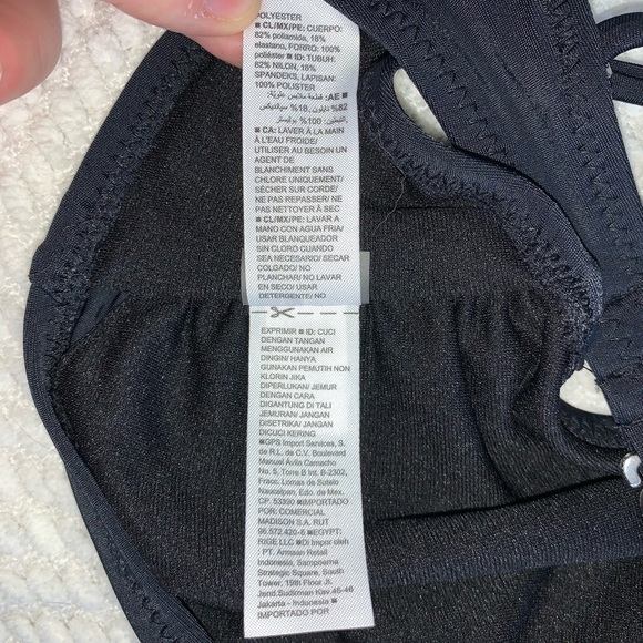 Old Navy Knotted-tie Swim Top Black Size Large - Picture 11 of 15